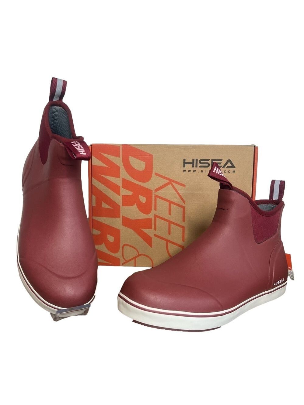 HISEA Red Brick Women's Ankle Deck Boot Size 11 #B1521